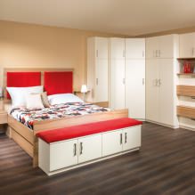 Eck Kleiderschrank im Schlafzimmer: Arten, Inhalt, Größen, Design-12