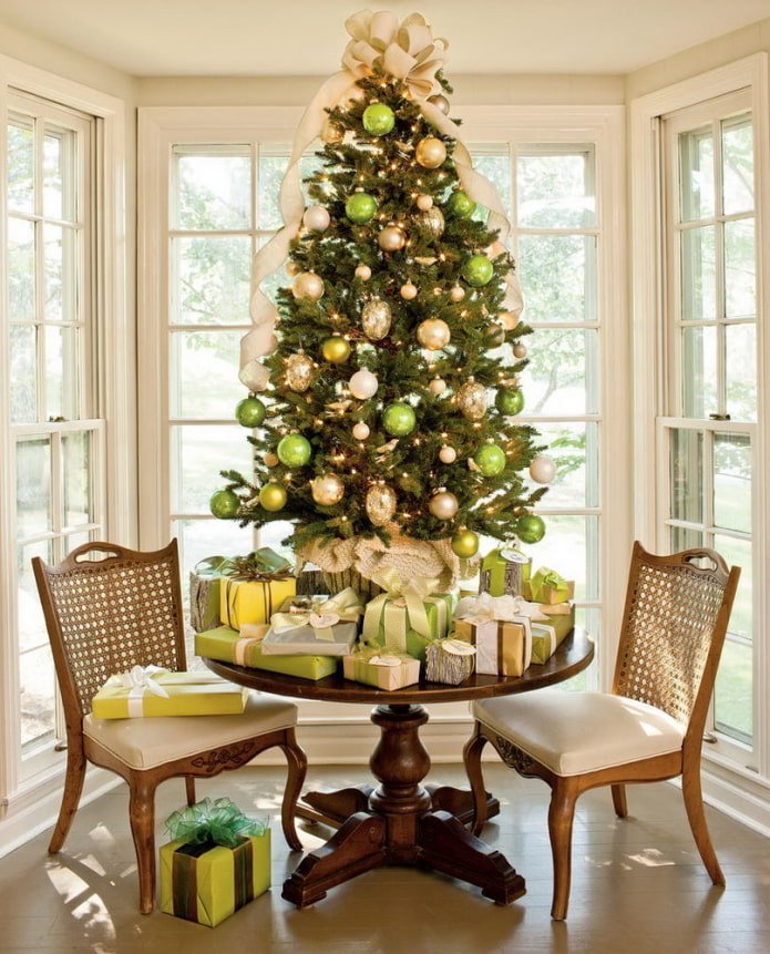 Gelbgrüner Weihnachtsbaum