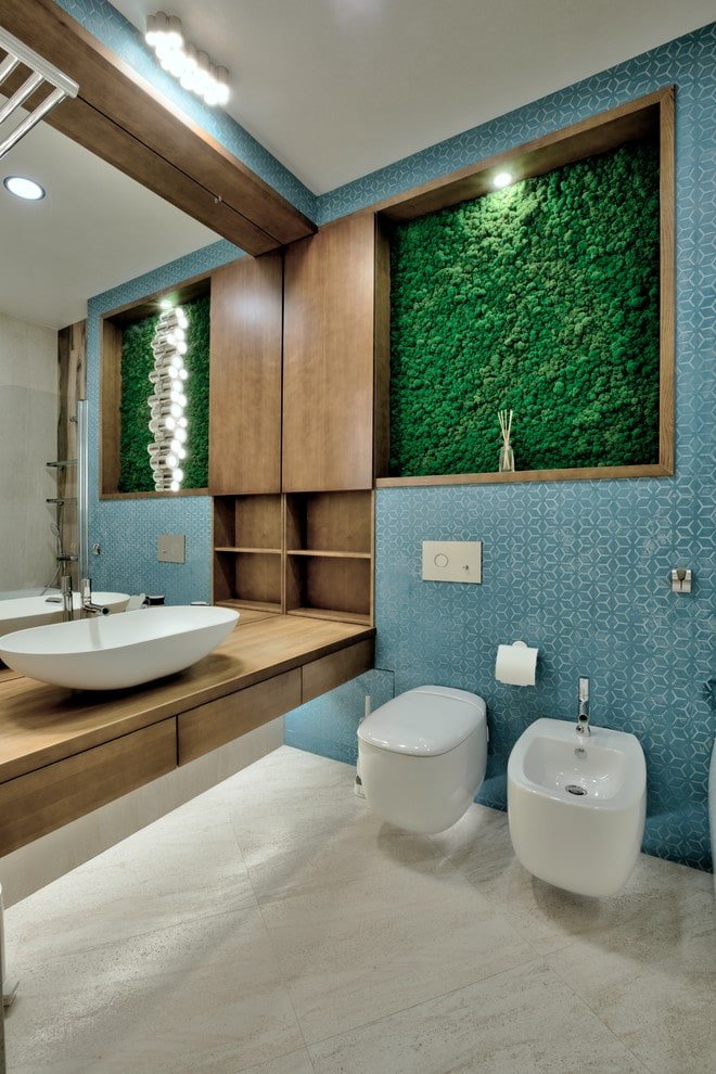 Moos im Badezimmer
