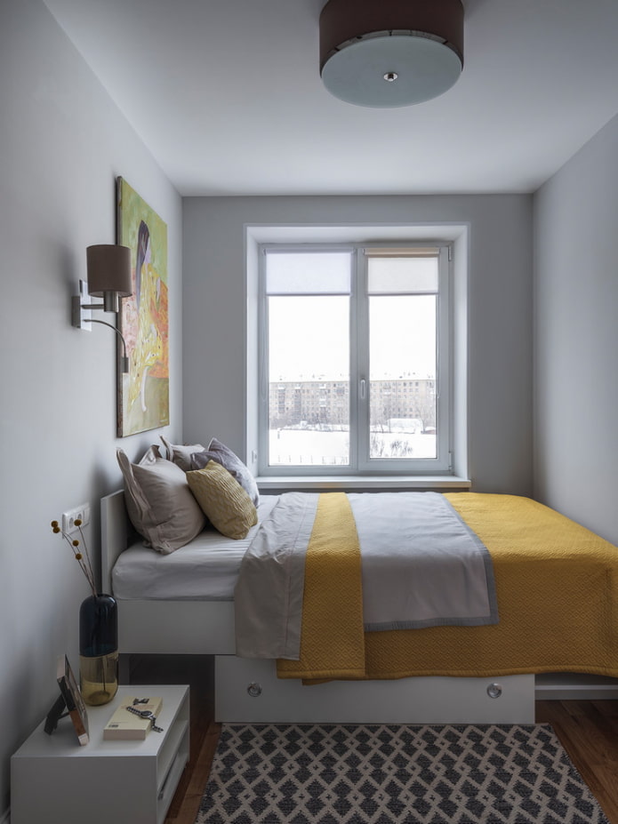 Bodenbelag in einem Schlafzimmer in einem Chruschtschow-Gebäude