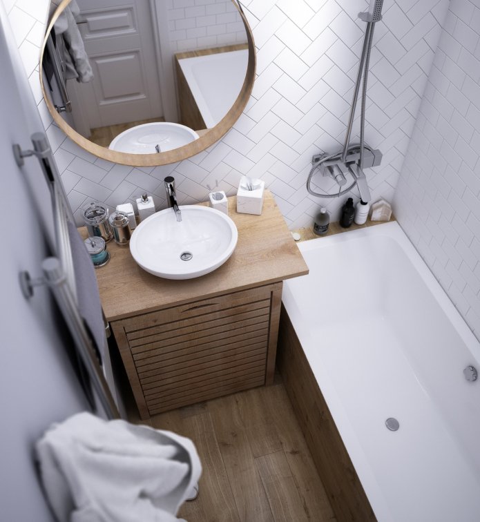 Möbel in einem kleinen Badezimmer