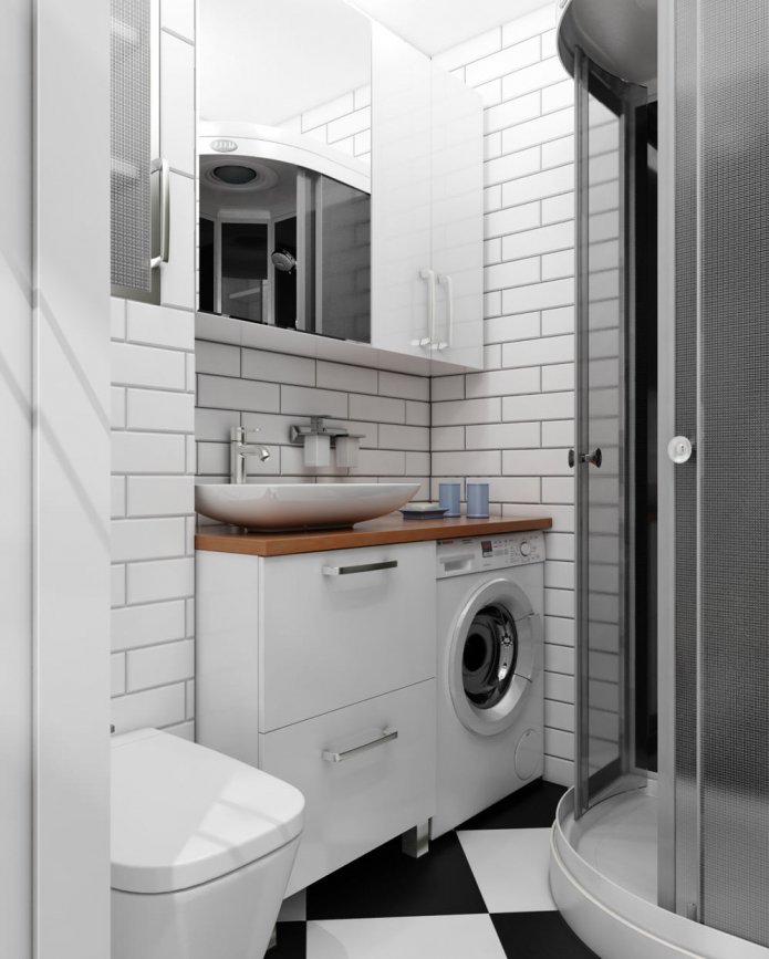 Kombiniertes Badezimmer mit Dusche