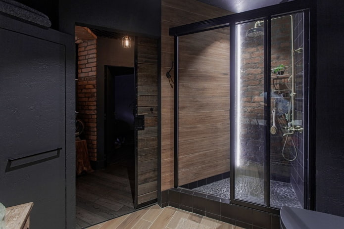 Duschdesign im Loft-Stil