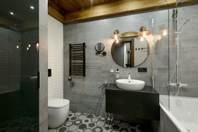 Badezimmerdesign im Loft-Stil