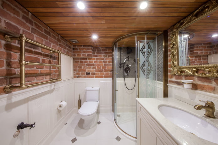 Badezimmerdekoration im Loft-Stil