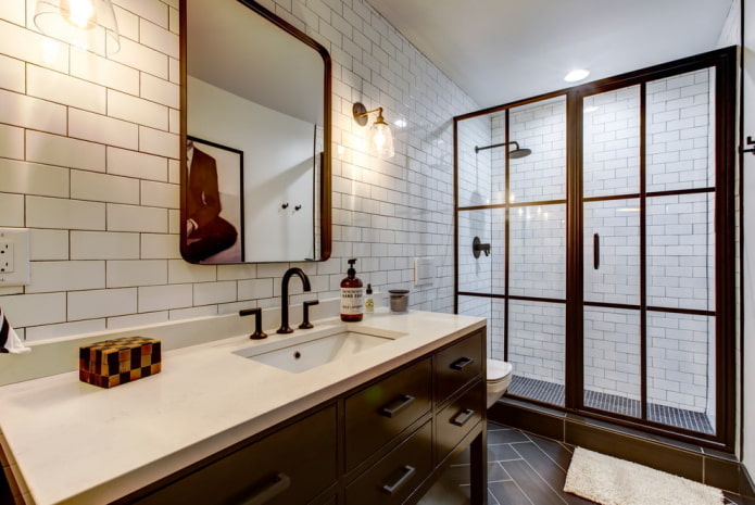 Badezimmerdesign im Loft-Stil