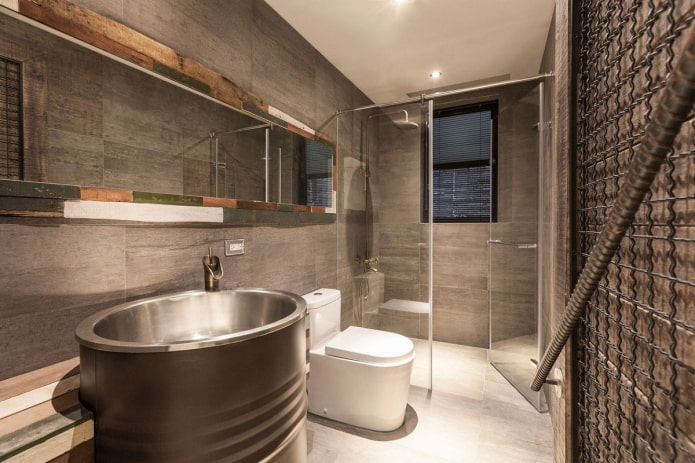 Badezimmerdesign im Loft-Stil