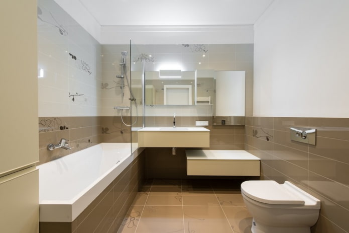 Badezimmerdekoration im Stil des Minimalismus