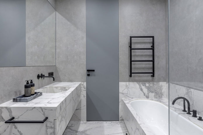 Badezimmerdekoration im Stil des Minimalismus