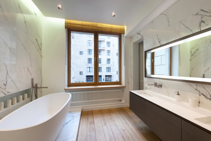 Badezimmerdekoration im Stil des Minimalismus
