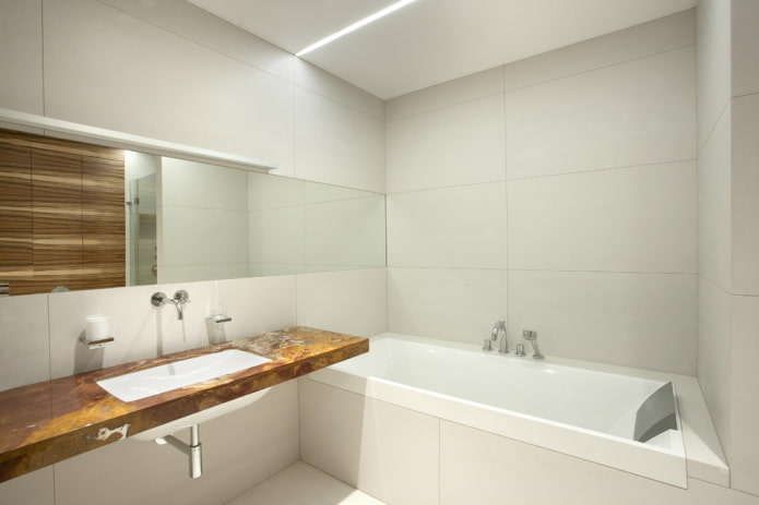 Sanitäranlagen im Badezimmer im Stil des Minimalismus