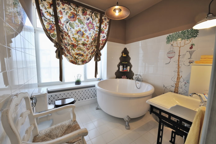 Runde Schüssel im Badezimmer