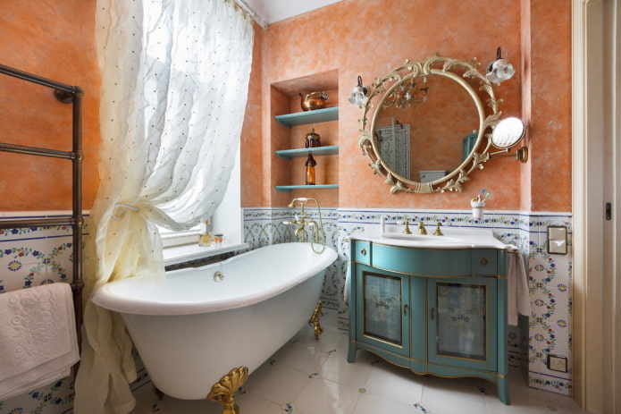 Dekorputz im Badezimmer