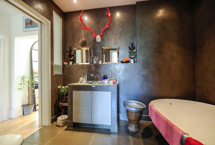 Venezianischer Dekorputz im Badezimmer