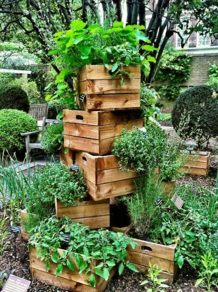 Stationäres vertikales Blumenbeet