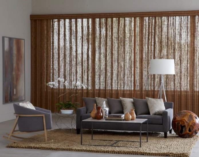 Bambuslamellen im Wohnzimmer