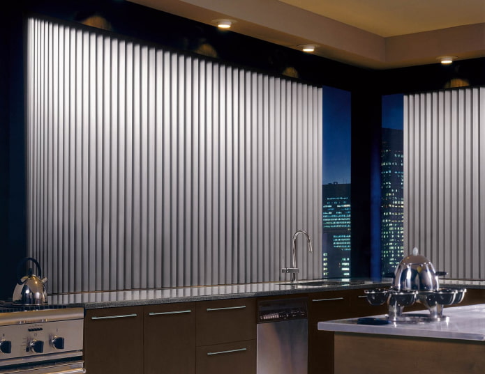 Aluminiumlamellen im Kücheninterieur