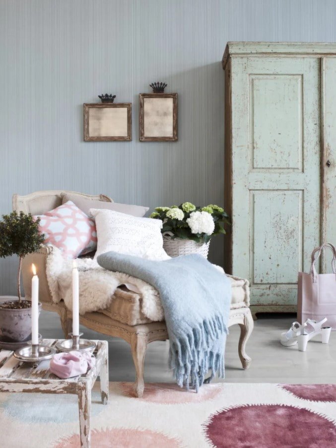 Vintage-Möbel im Interieur