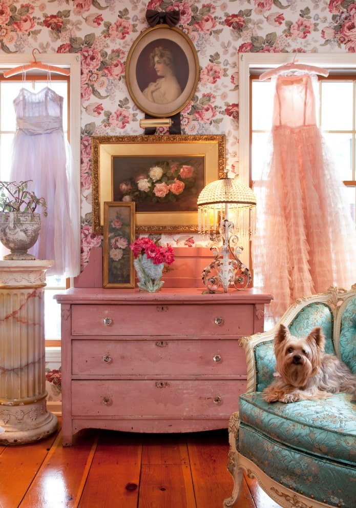 Vintage-Tapete mit Blumenmuster
