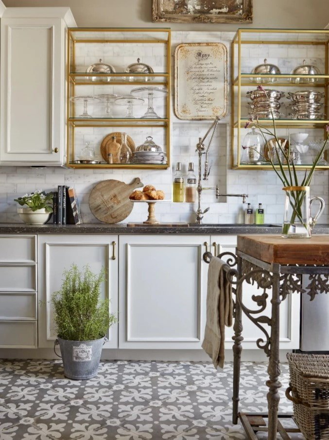 Moderne Küche im Vintage-Stil