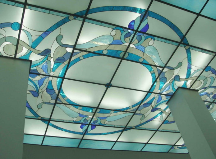 Buntglas mit Innenbeleuchtung