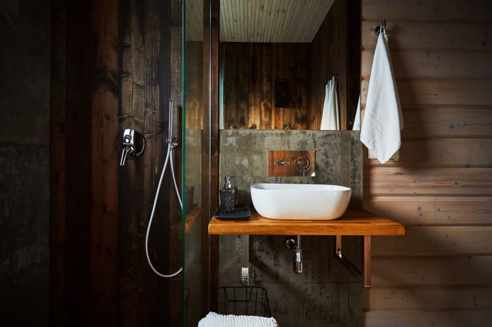 Holz in der Badezimmerausstattung