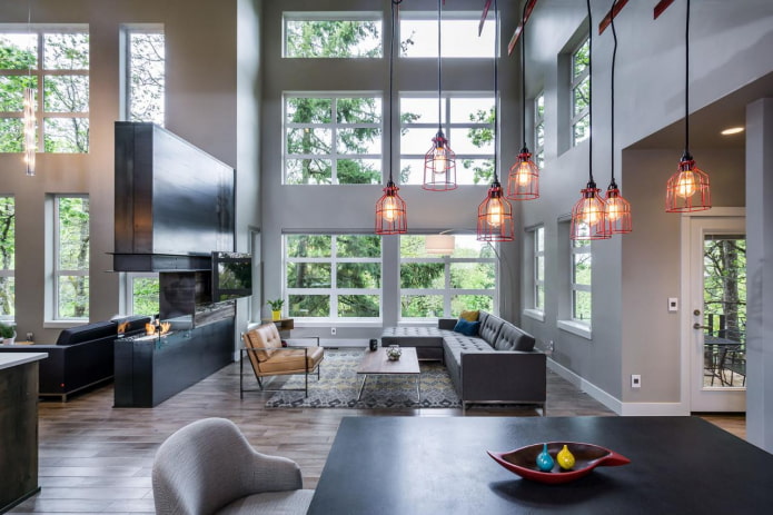 modernes Haus mit zweitem Licht