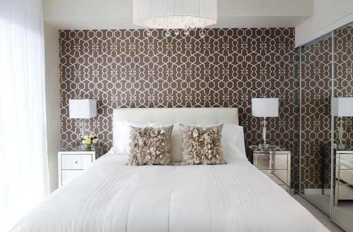 Tapete im Schlafzimmer: Ornament