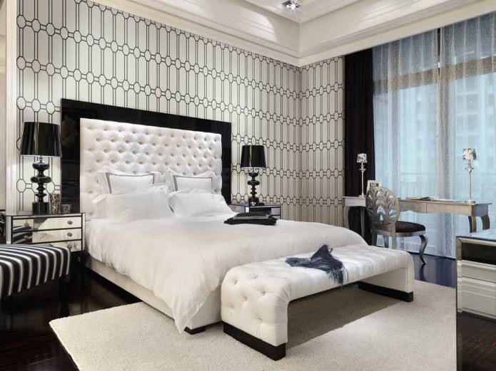 Tapete im Schlafzimmer: Ornament