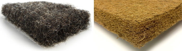 Füllung aus Rosshaar und Sisal für orthopädische Matratzen