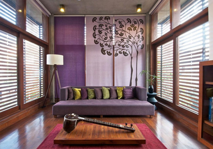 Japanische Paneele im Interieur im orientalischen Stil