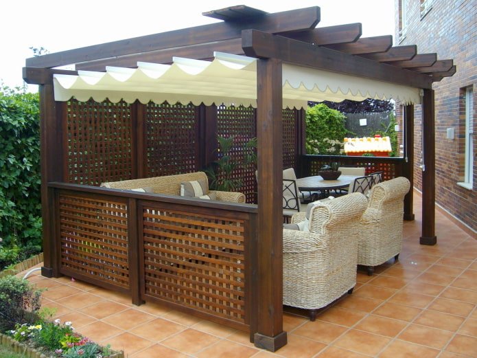 Gerades Gitter für einen Pavillon
