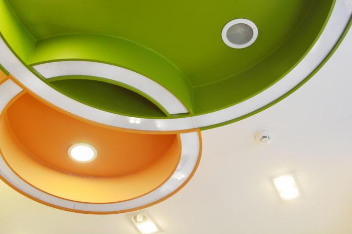Decke mit einer Kombination aus Grün- und Orangetönen