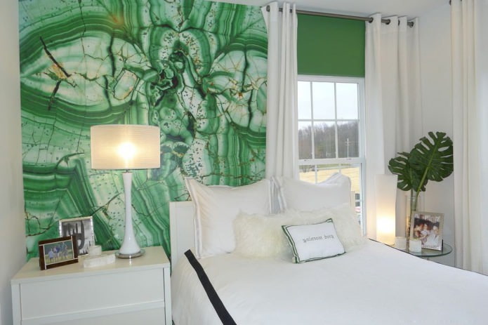 Grüne Wände im Schlafzimmer