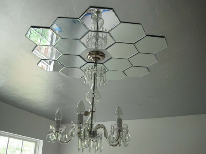 Spiegelpaneel an der Decke