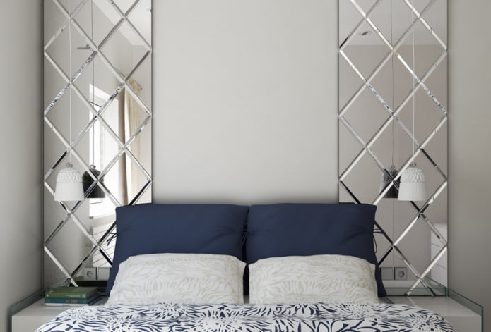Spiegel mit Diamanten im Schlafzimmer