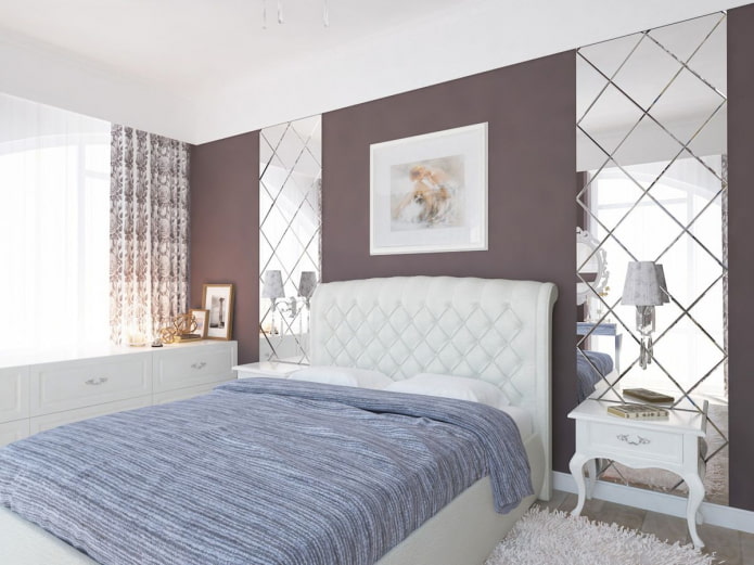 Spiegel mit Diamanten im Schlafzimmer
