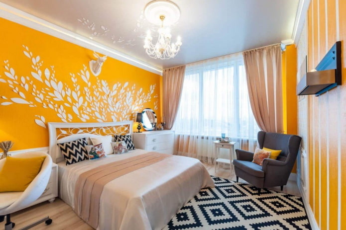 Gelbtöne im Schlafzimmer