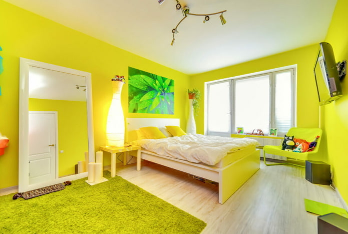 Gelbtöne im Schlafzimmer