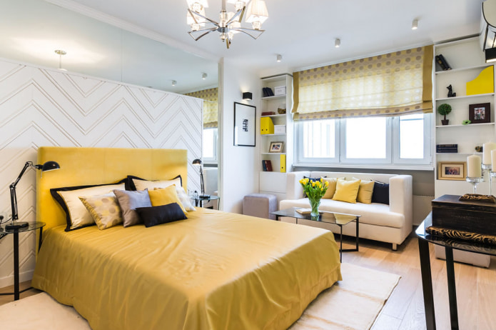 Raffrollos im Schlafzimmer