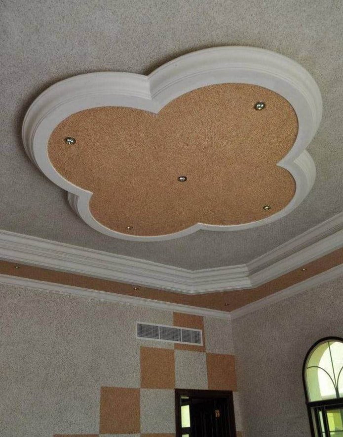 Beige Flüssigtapete