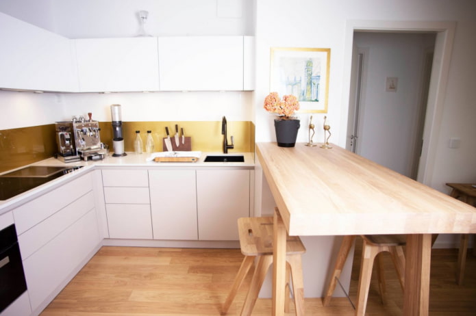 modern goldene Schürze