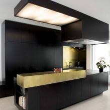 Wie verwendet man Goldfarbe im Kücheninterieur?-0
