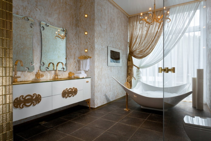 Badezimmer im Art-Deco-Stil