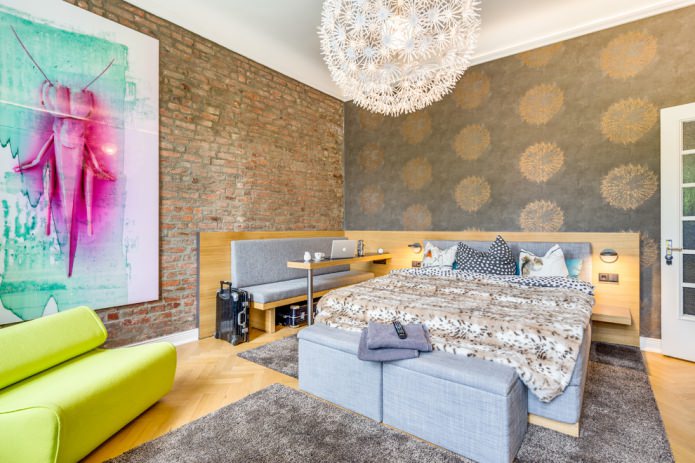 Loft-Stil im Schlafzimmer