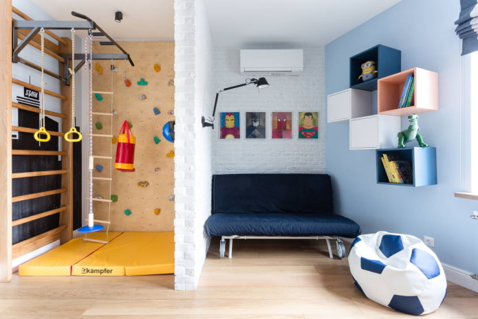 Sportecke im Kinderzimmer