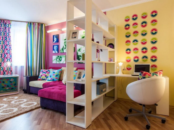 Zonierung einer Wohnung mit Farbe