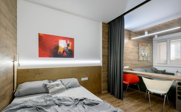 Einzimmerwohnung mit Schlafzimmer