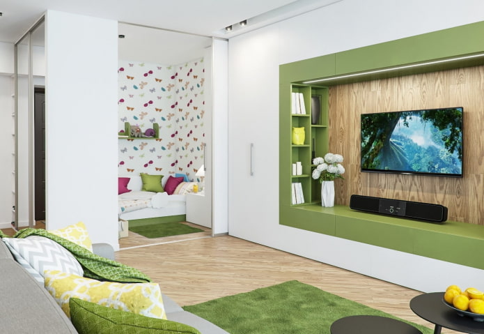 Kinderzimmer in einer Einzimmerwohnung