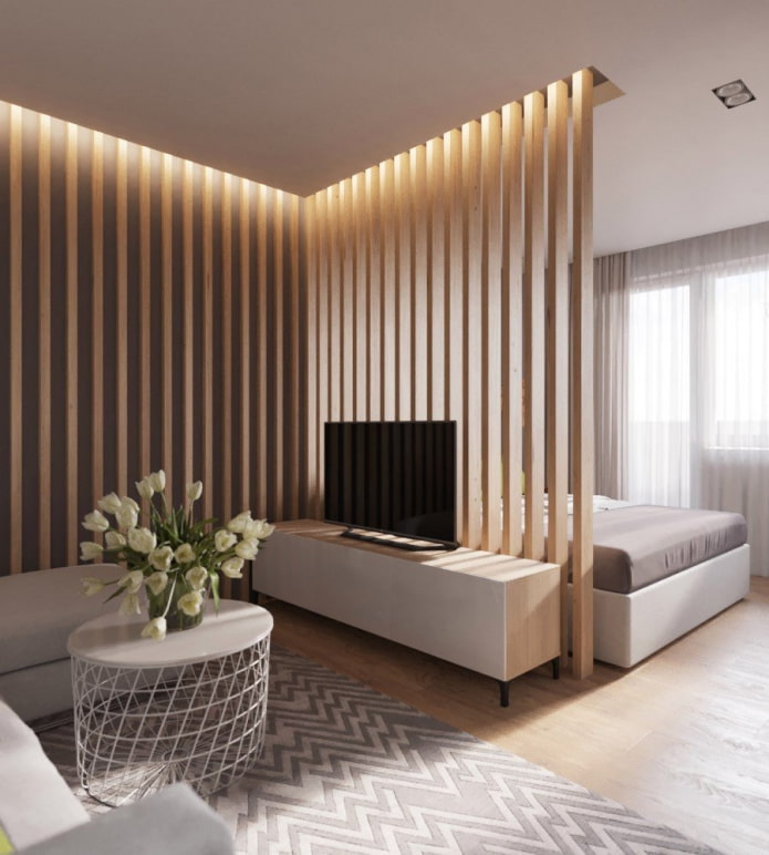 Schlafzimmer mit einer Lamellentrennwand einteilen